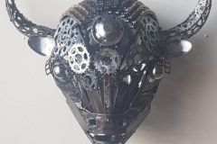 Big Bison - COLNIC Design. Made a bisonhead from old motorcycle and bicycle parts. Very big and heavy.
