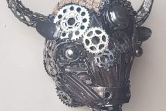Big Bison - COLNIC Design. Made a bisonhead from old motorcycle and bicycle parts. Very big and heavy.