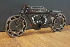 Scrapmetal boardtracker made from different parts m42 bolt for engine and 2 big bearrings. About 60cm long - COLNIC Design