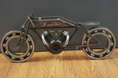 Scrapmetal boardtracker made from different parts m42 bolt for engine and 2 big bearrings. About 60cm long - COLNIC Design